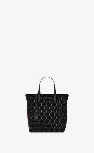 monogram saint laurent n/s toy shopping bag in studded suede