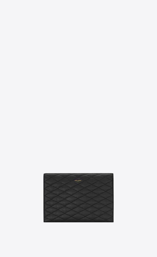 saint laurent envelope matelassé clutch
