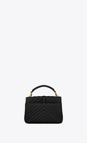 college medium chain bag in quilted leather