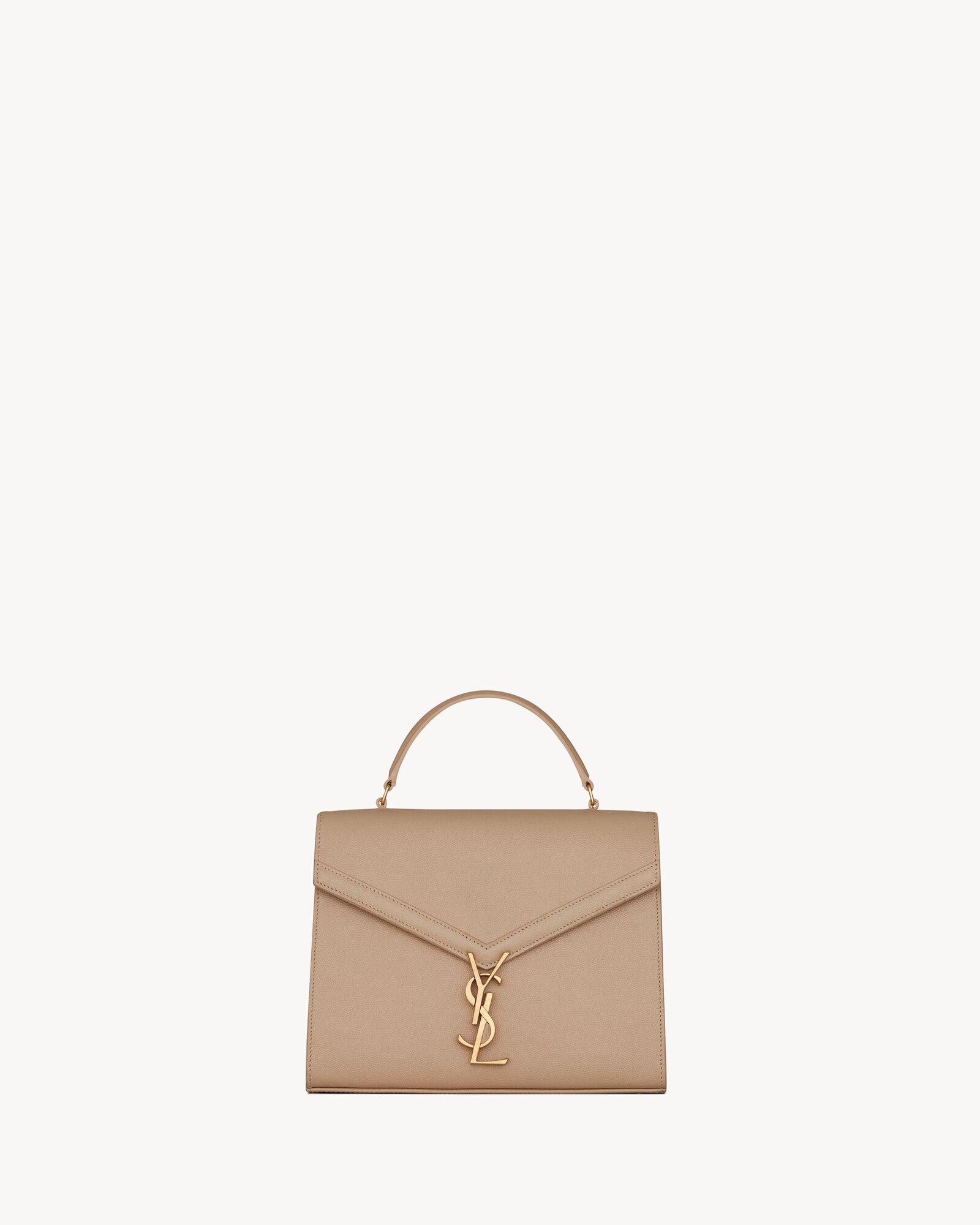 CASSANDRA Medium top handle bag in grain de poudre embossed leather Saint Laurent YSL