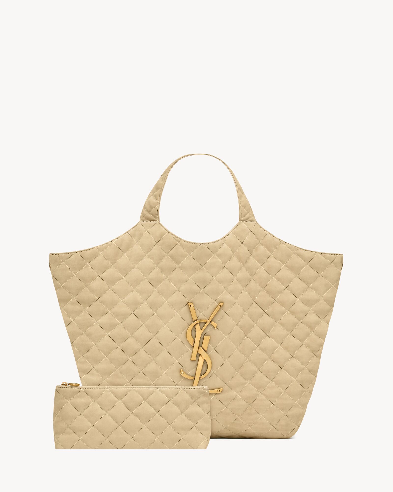 ICARE maxi shopping bag in quilted nubuck suede | Saint Laurent | YSL.com