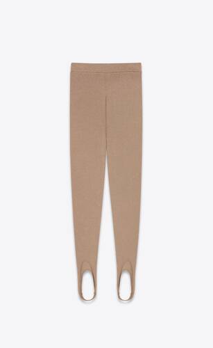 Womens Clothing Trousers Saint Laurent Synthetic High Rise Checked Motif LEGGINGS in Grey Slacks and Chinos Leggings 
