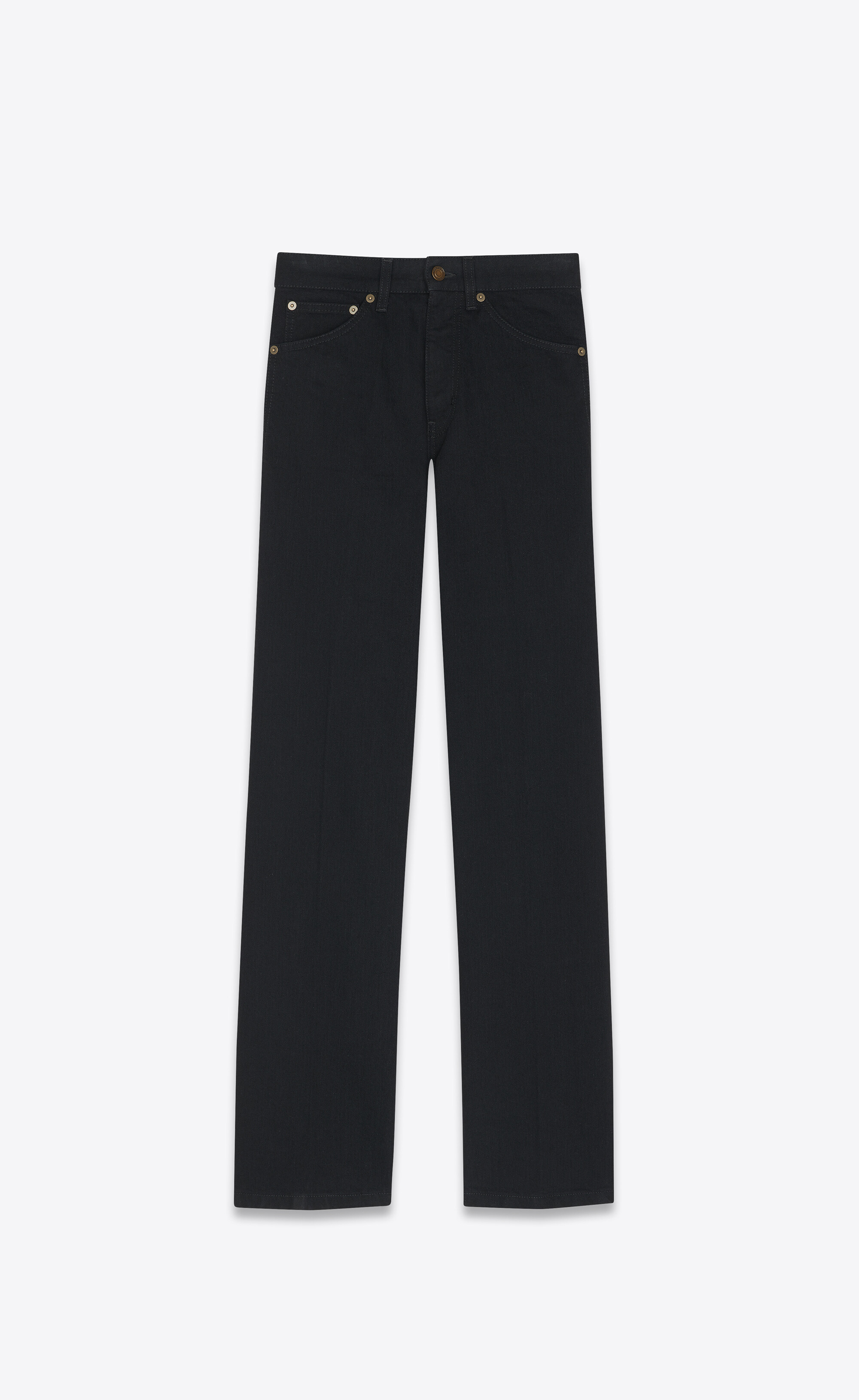 Saint Laurent Baumwolle High-Rise Jeans Clyde in Schwarz für Herren Herren Bekleidung Jeans Jeans mit Gerader Passform 