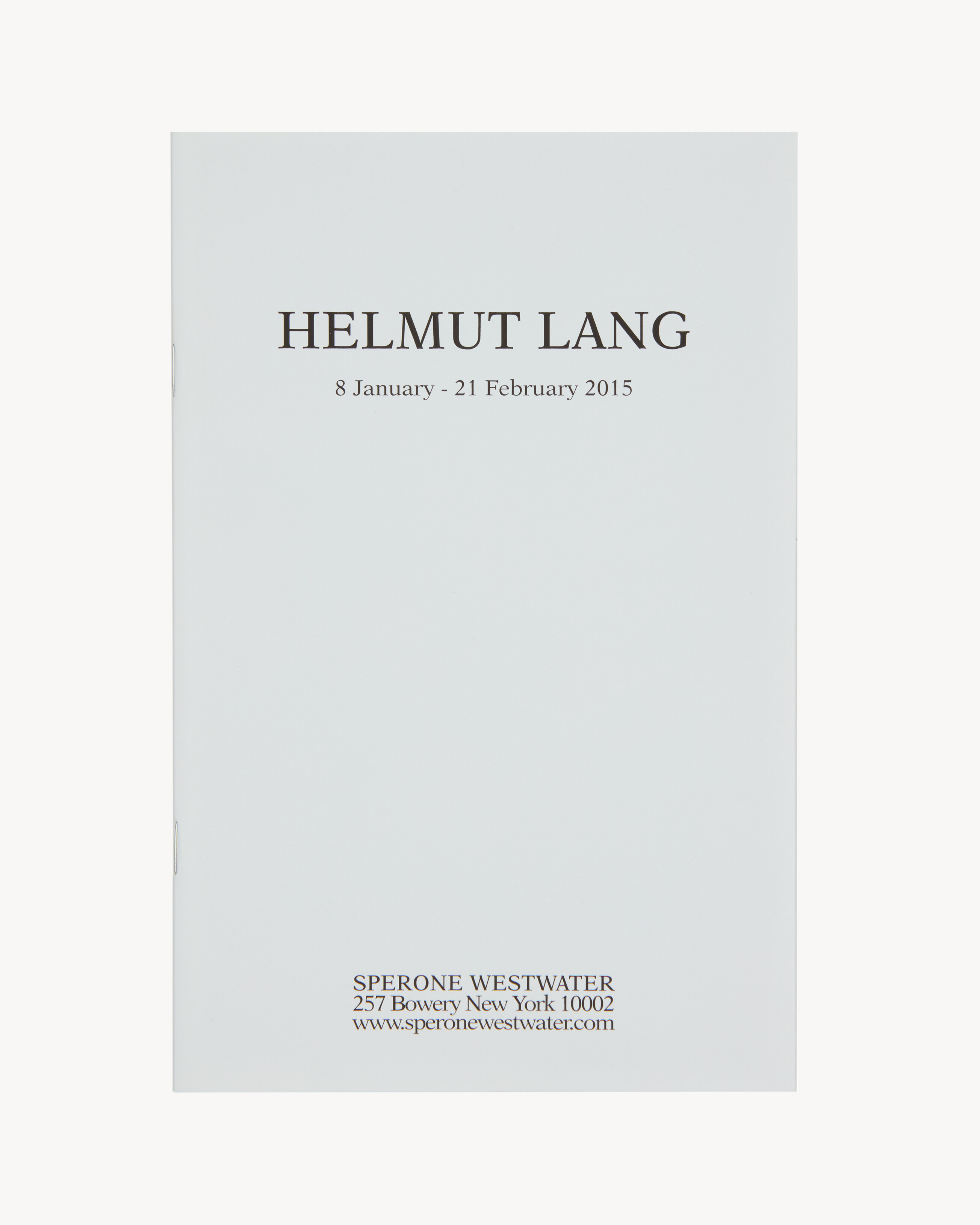 HELMUT LANG - SPERONE WESTWATER