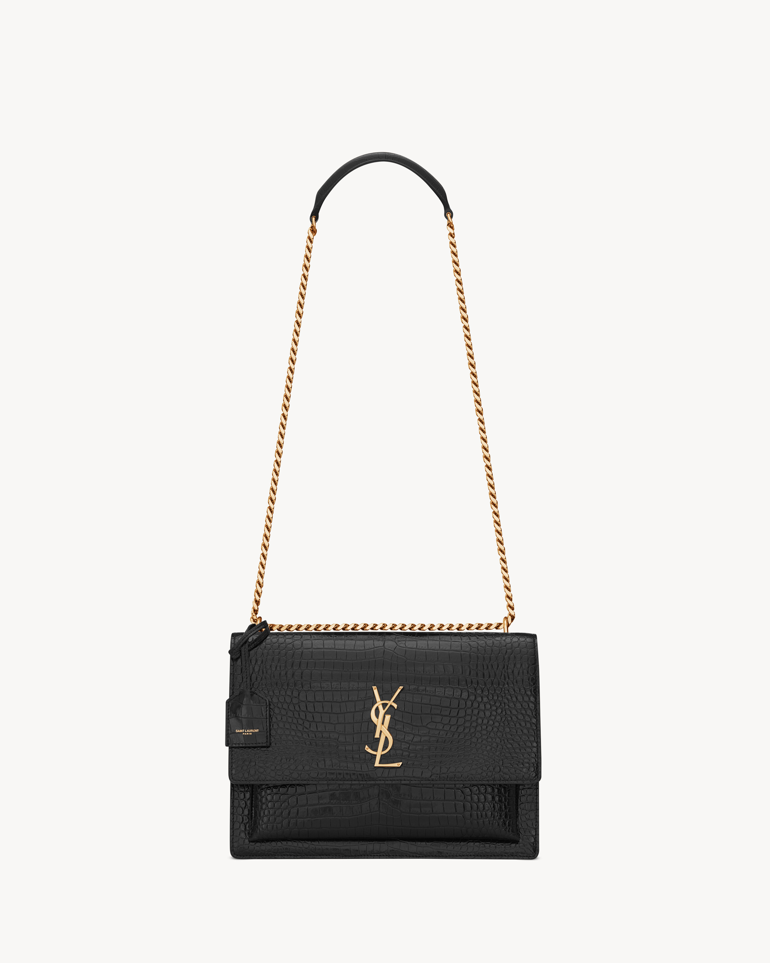 White croc best sale ysl bag