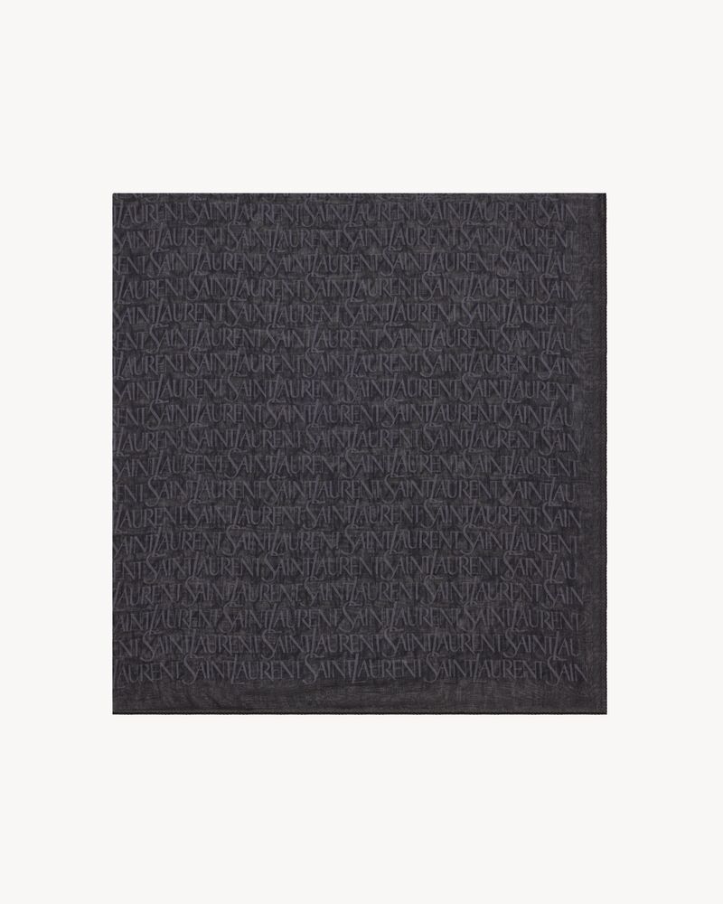 SAINT LAURENT large square scarf in casein fiber and modal