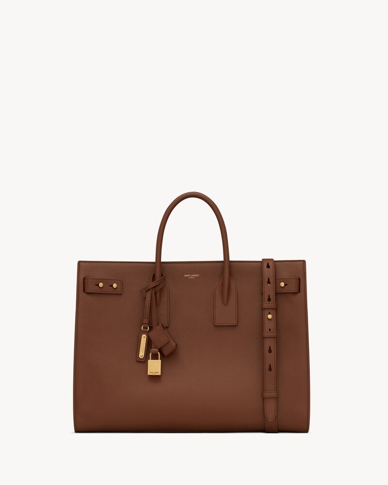 Sac de Jour thin large bag in grained leather