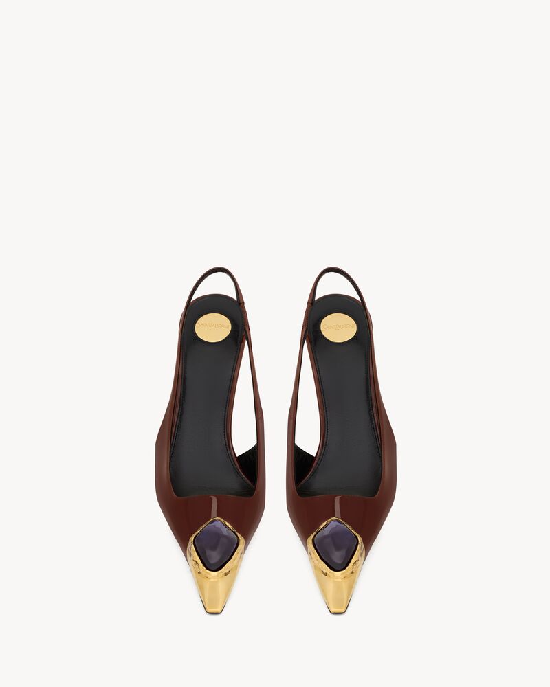 LOULOU slingback pumps in patent leather