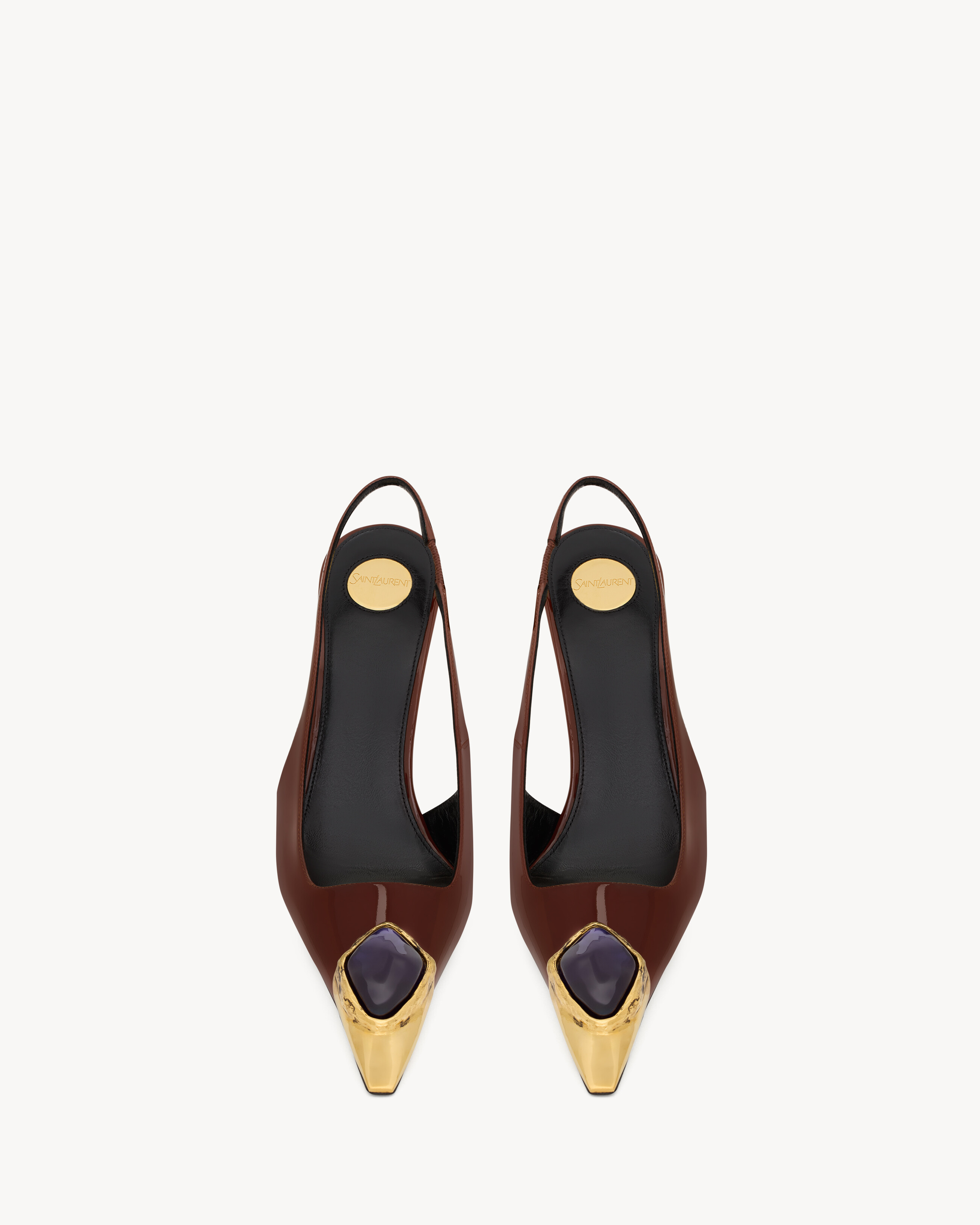 LOULOU slingback pumps in patent leather