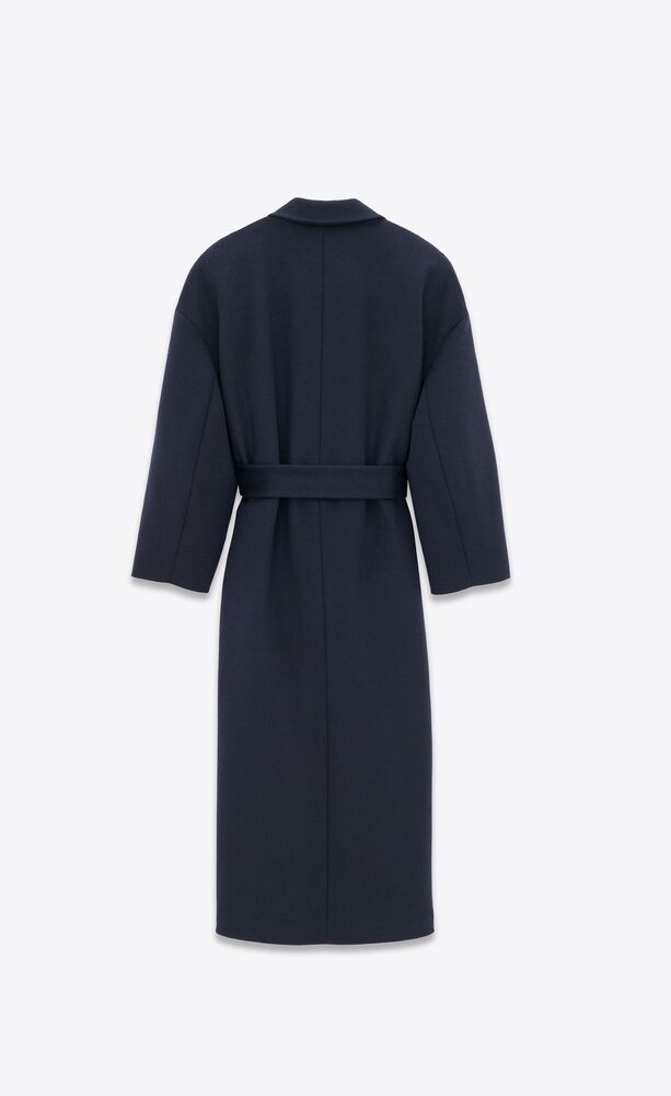 Belted wrap coat in cashmere | Saint Laurent | YSL.com