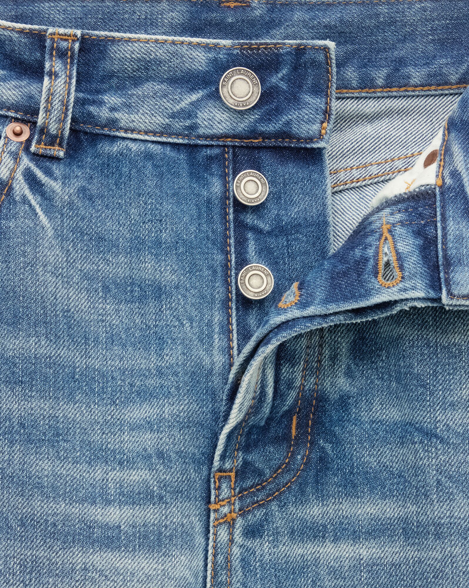 90's slim jeans in 50's blue denim