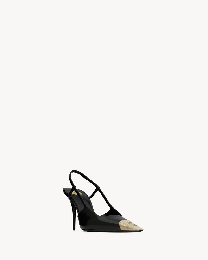 JEANNE slingbacks en cuir glacé