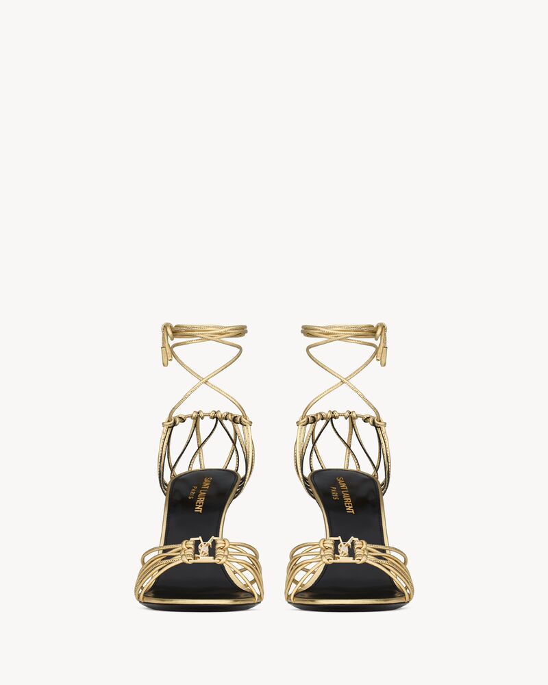 BABYLONE sandals in metallic leather