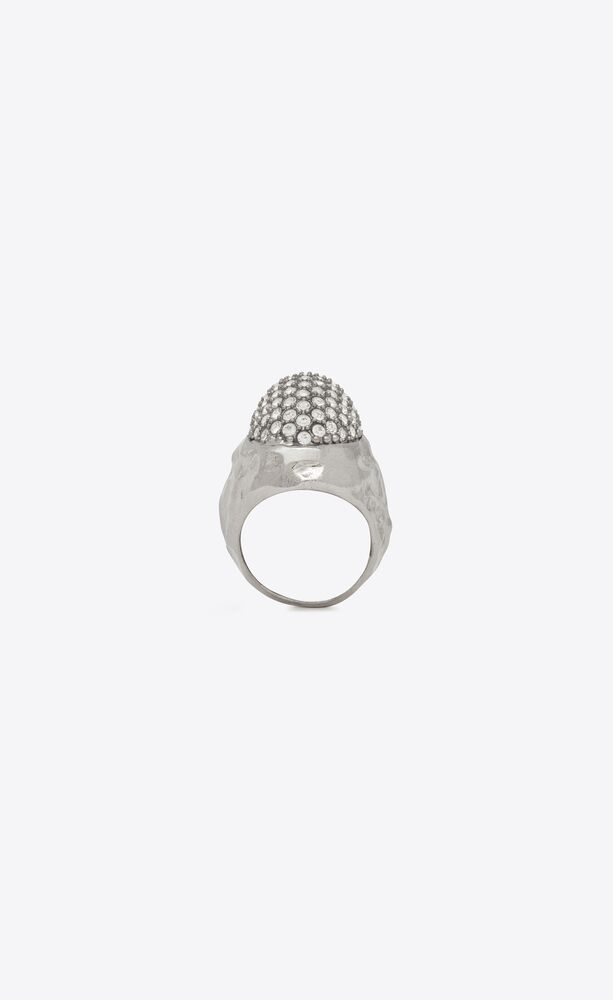 水鑽蛋形設計金屬戒指