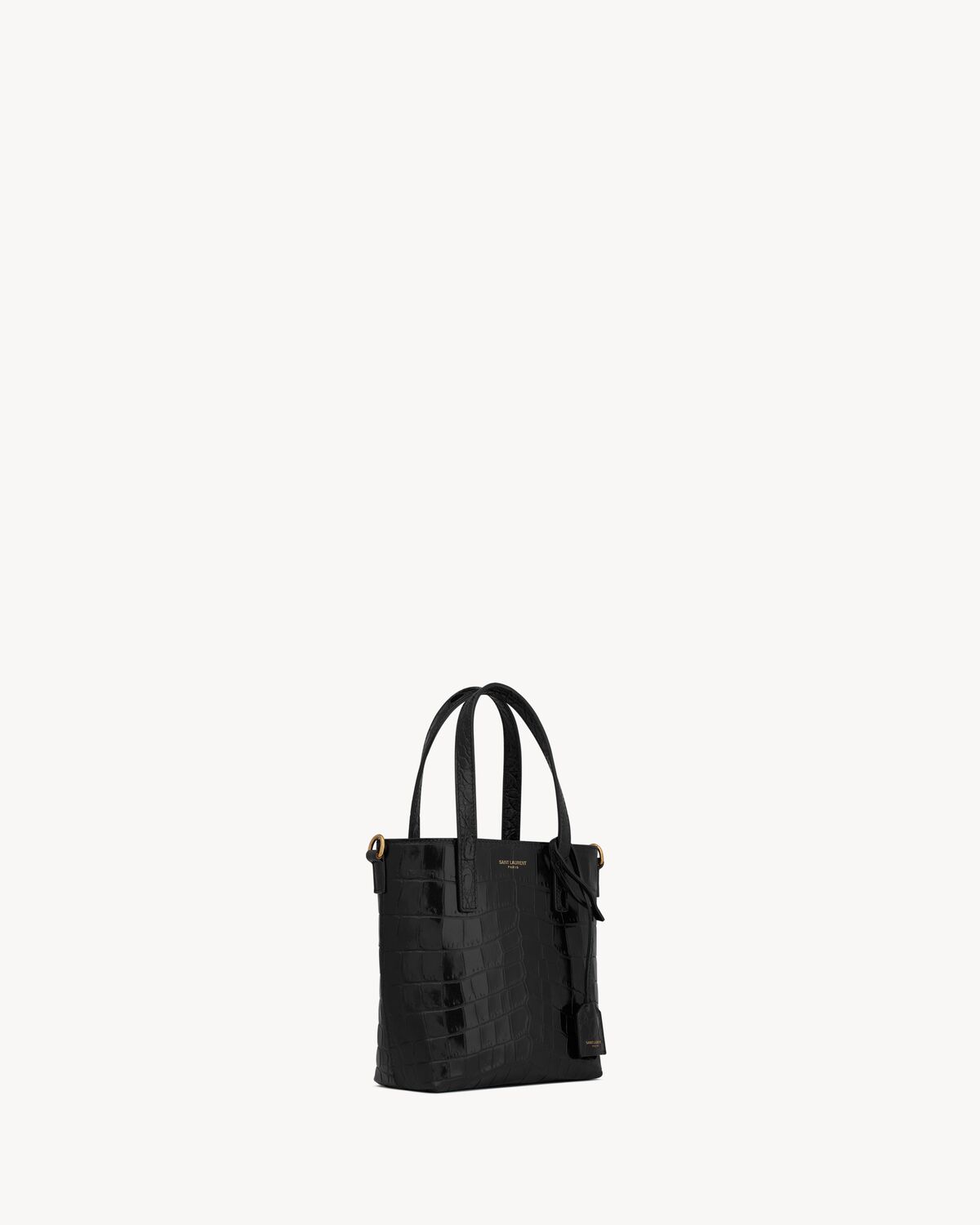 Shopping Saint Laurent Toy de piel REPUJADA DE COCODRILO