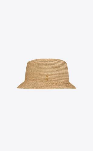 Saint Laurent Mens 2020 Straw Western Boater Hat. L/59. $2350