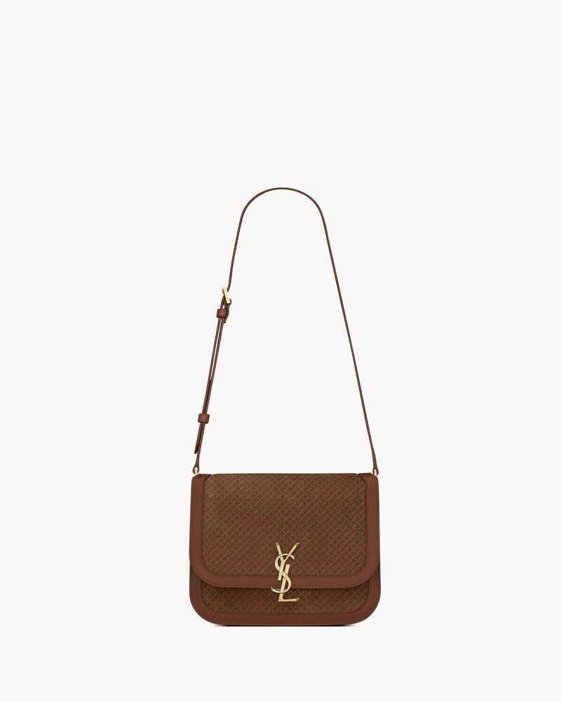 Solferino中号皮革和编织绒面材质印花肩背包 Saint Laurent 津巴布韦 Ysl Com Solferino中号皮革和编织绒面材质印花肩背包 Saint Laurent 津巴布韦 Ysl Com