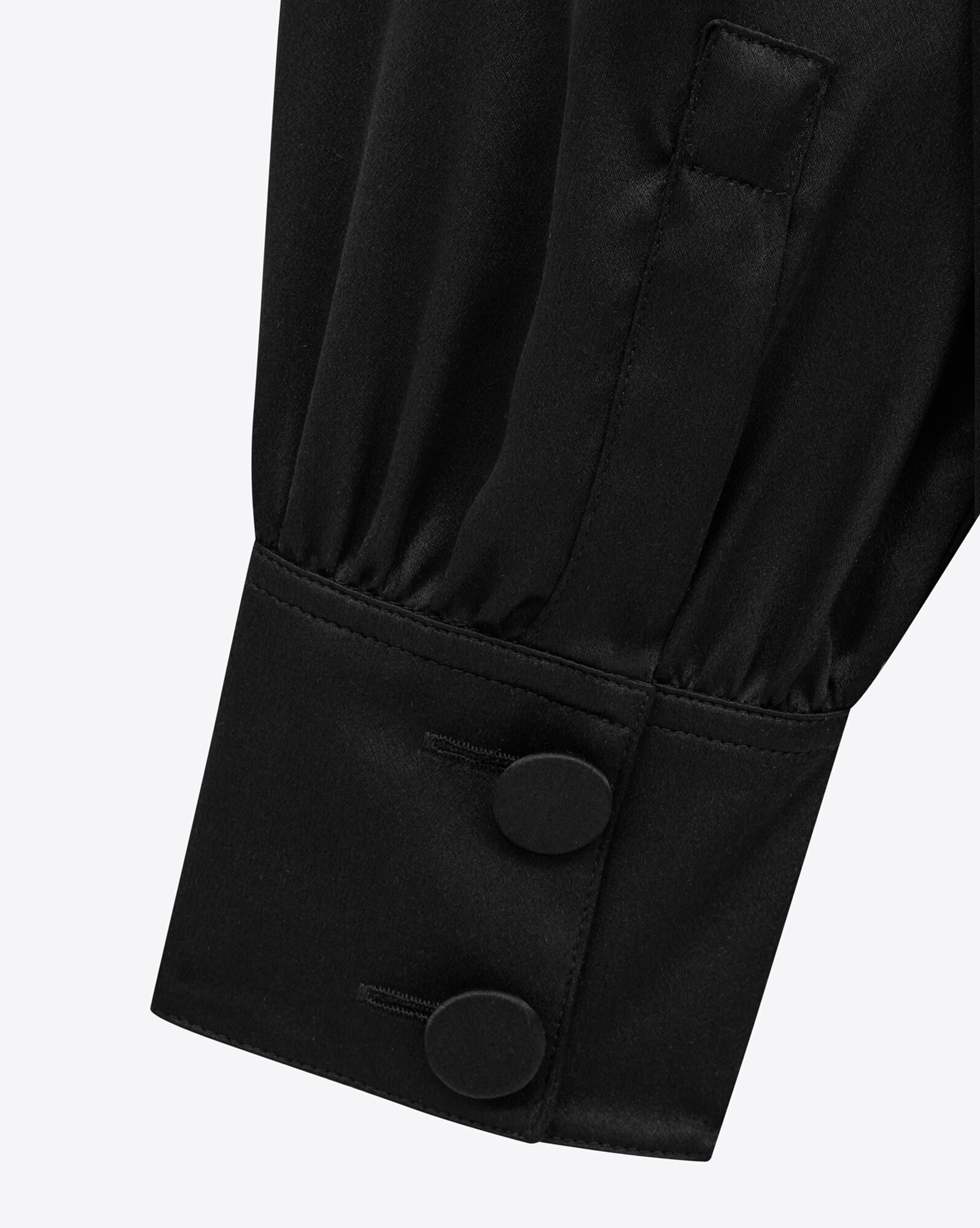 Pajama Shirt in Silk Satin Crepe