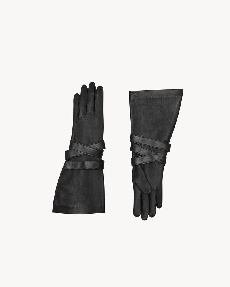 aviator gloves in leather
