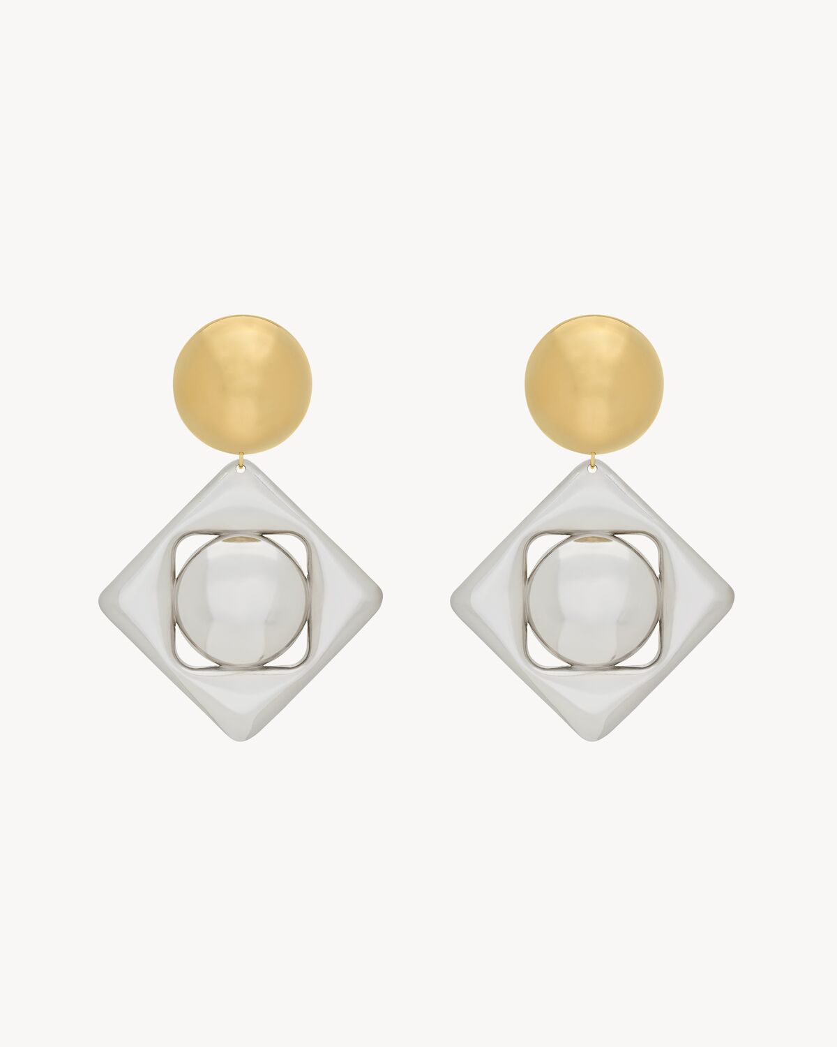 geometric earrings in metal