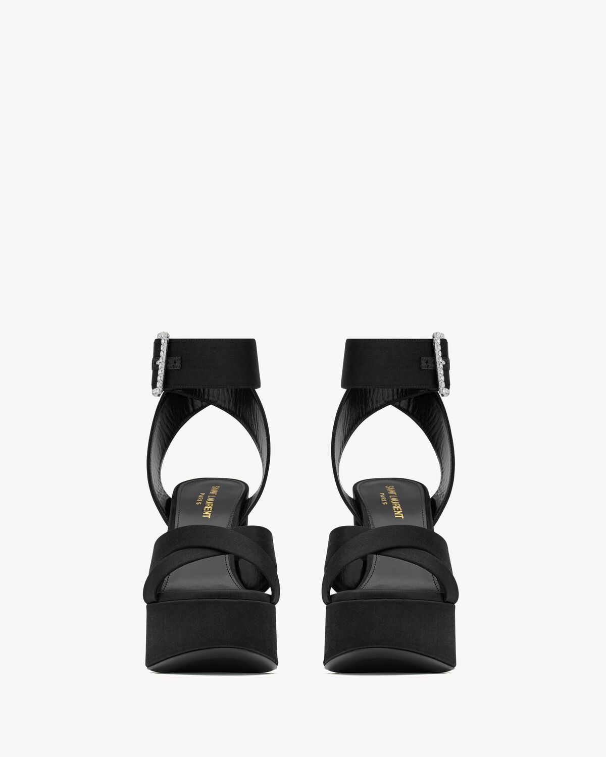 bianca platform sandals in satin crepe