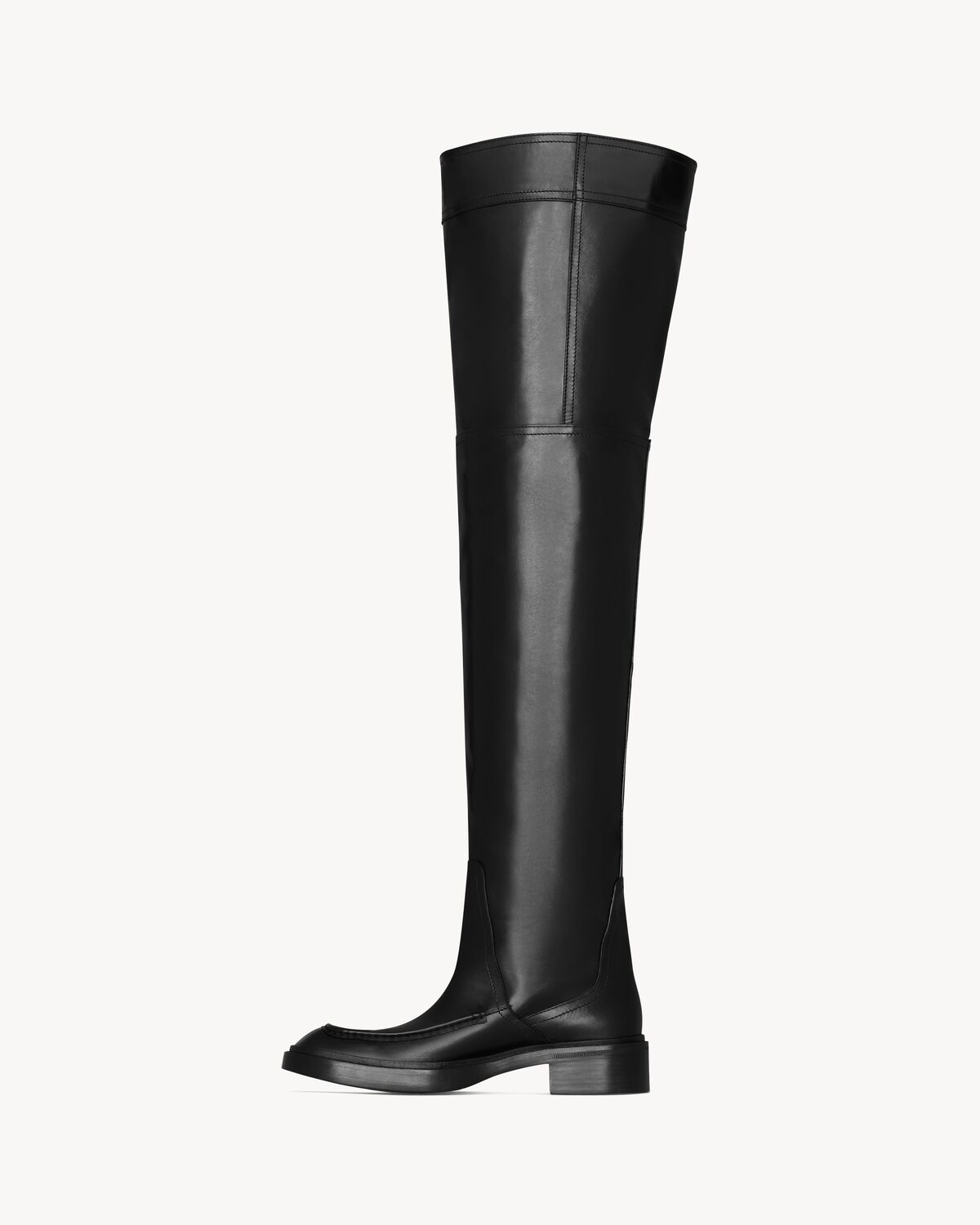 joe overknee-stiefel aus glattleder