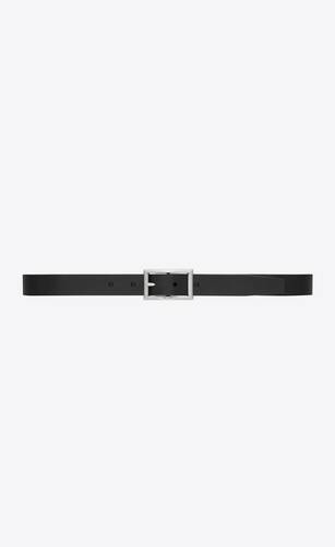 rectangular buckle belt in vegetable-tanned leather