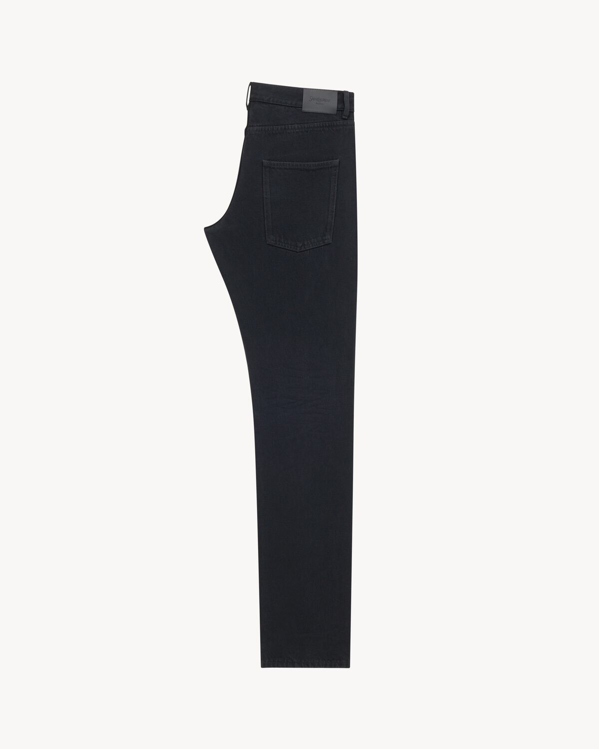 low-rise jeans in plain carbon black denim