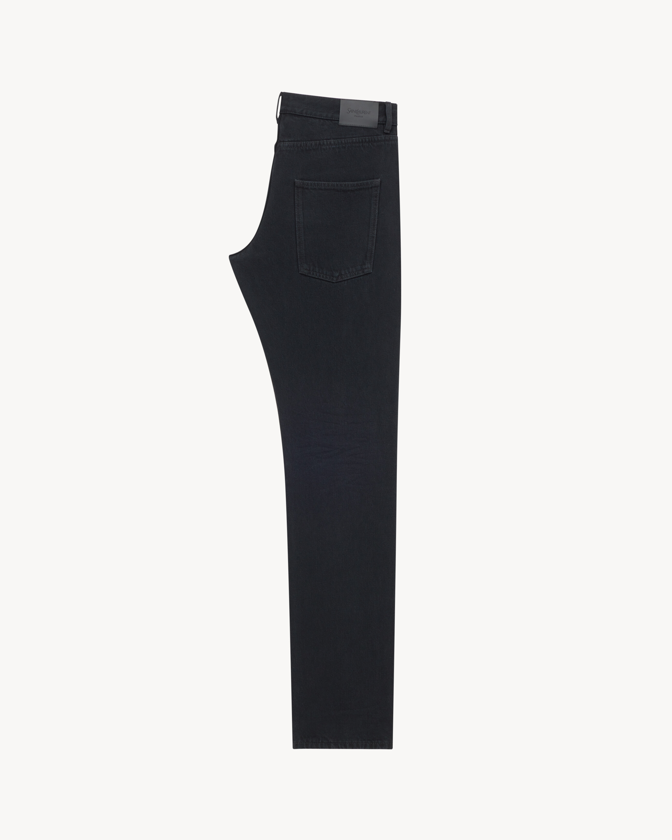 low-rise jeans in plain carbon black denim