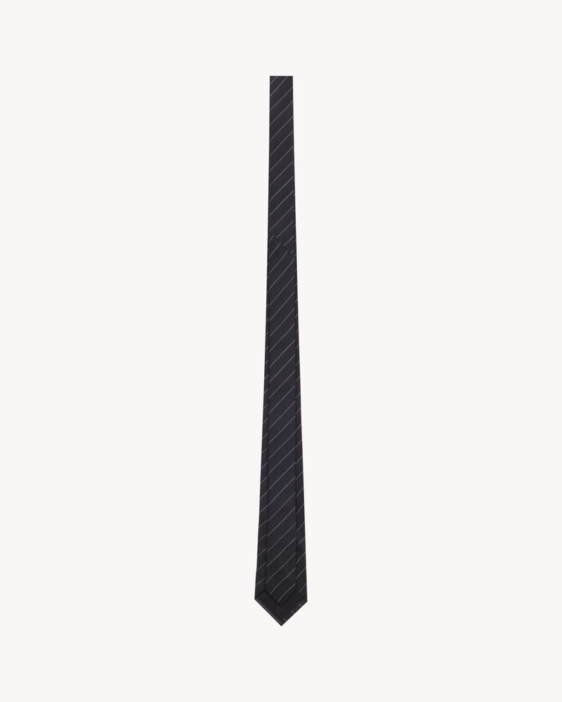 striped tie in silk jacquard