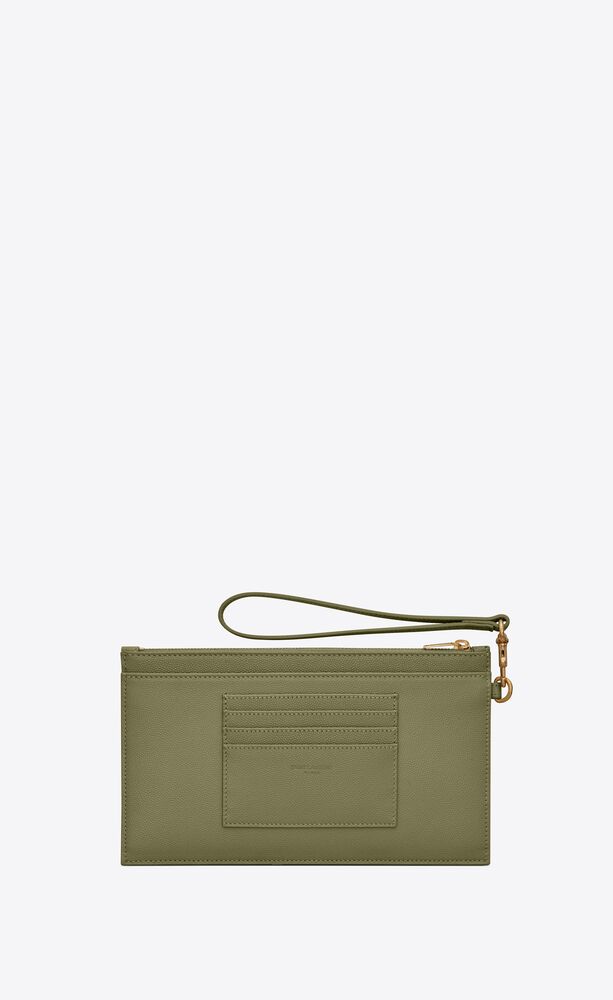 cassandre saint laurent matelassé large zipped pouch