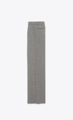 Saint Laurent Tailored-cut Silk Trousers In Black | ModeSens