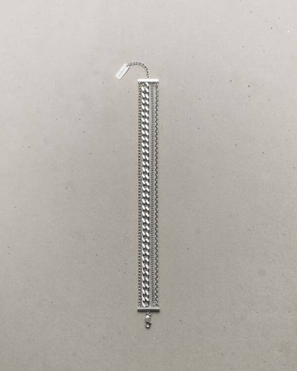 multi-chain bracelet in 18K grey gold