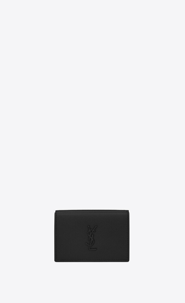 monogramme tiny wallet in grain de poudre embossed leather