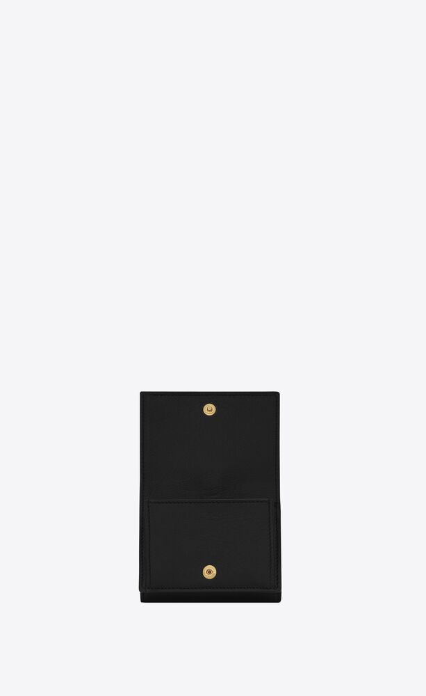 YSL Line tiny wallet in smooth leather | Saint Laurent Singapore | YSL.com