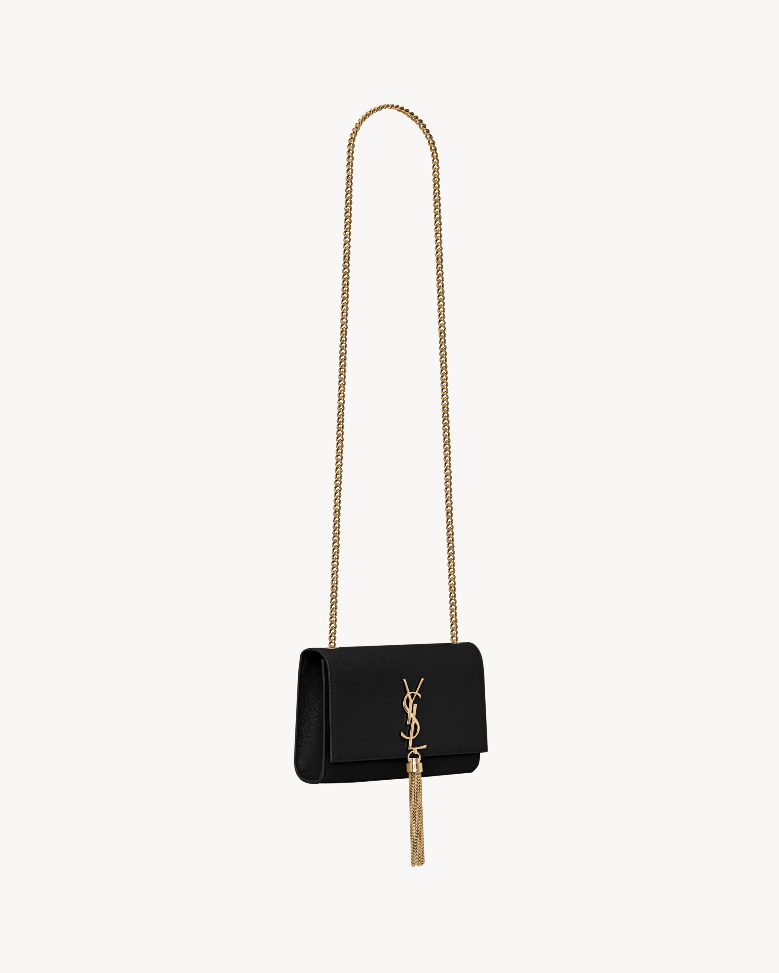 KATE SMALL TASSEL IN GRAIN DE POUDRE EMBOSSED LEATHER