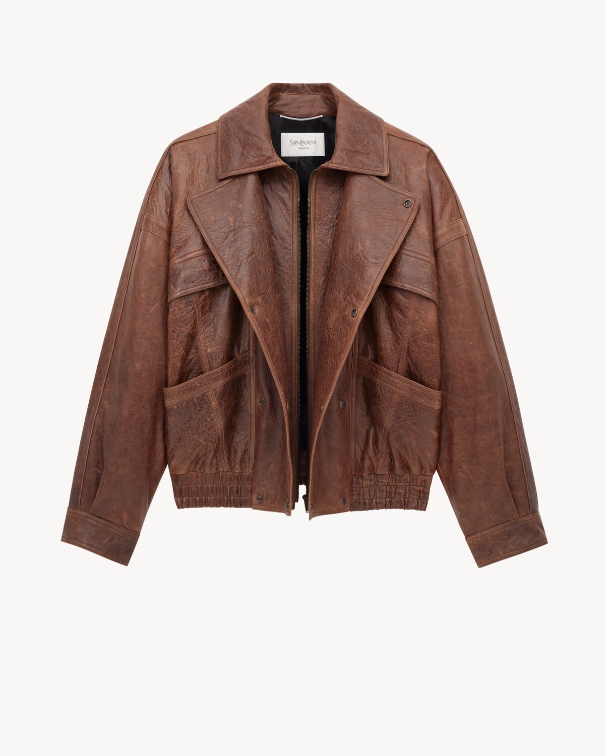 bomber jacket in aged lambskin