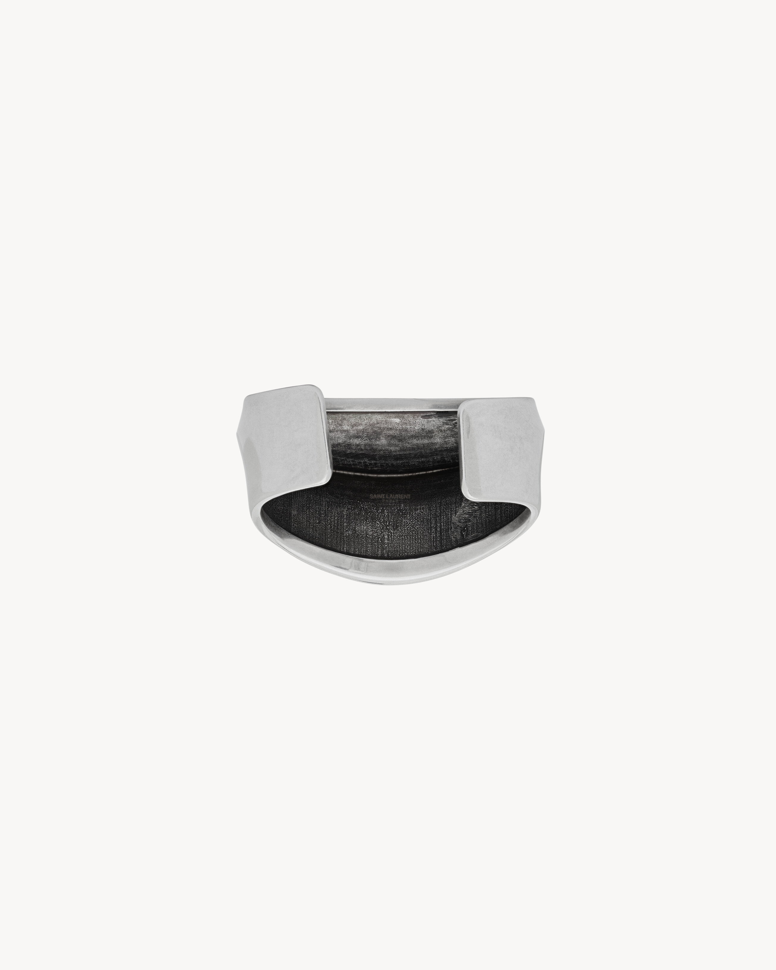 Art deco asymmetric cuff bracelet in metal