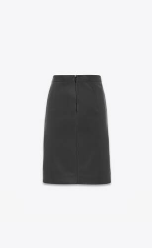 pencil skirt in shiny lambskin