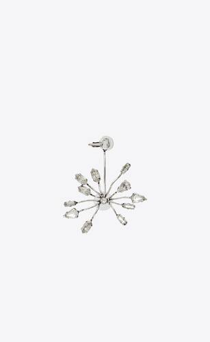 pendiente de metal en forma de flor con cristales