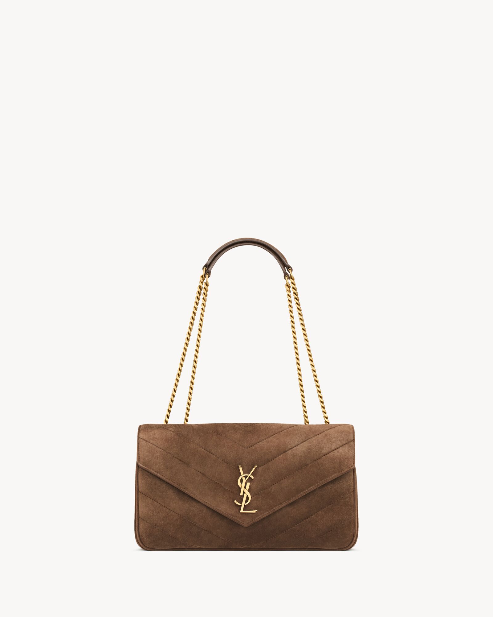LOULOU medium in MATELASSÉ suede — 801439AAEY62358
