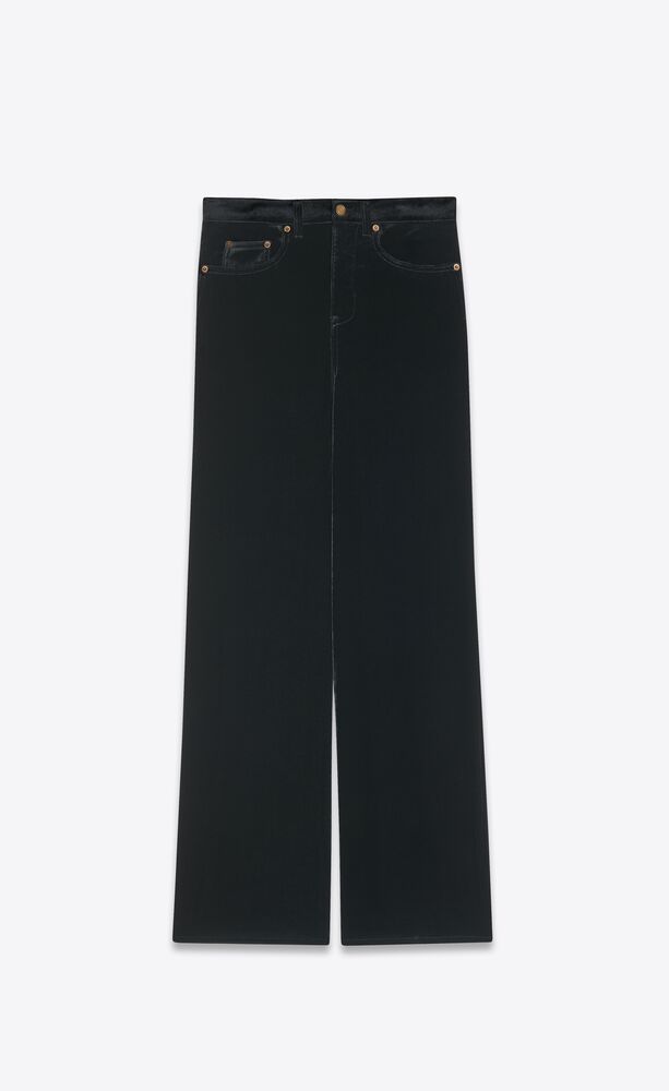 wide-leg pants in velvet