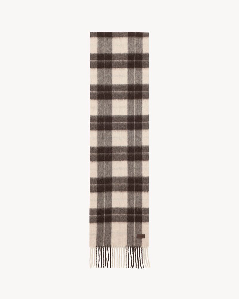 TARTAN SCARF IN LLAMA AND WOOL
