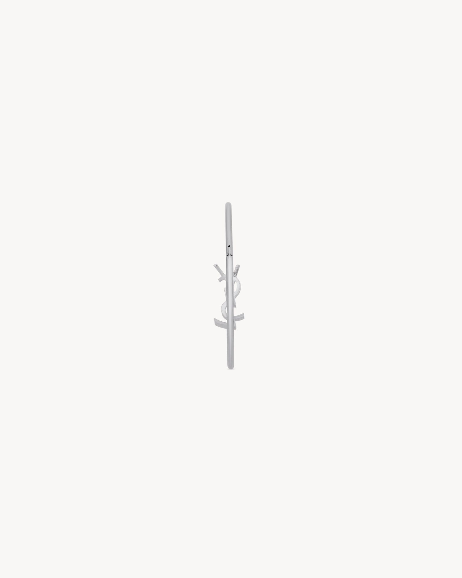 CASSANDRE hinged bangle in 18K grey gold in Silver | Saint Laurent | YSL US