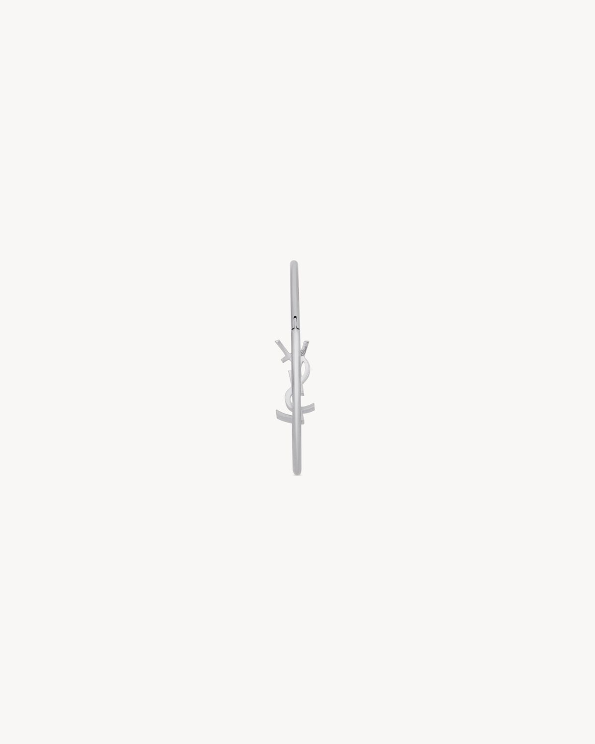 CASSANDRE hinged bangle in 18K grey gold in Silver | Saint Laurent | YSL US