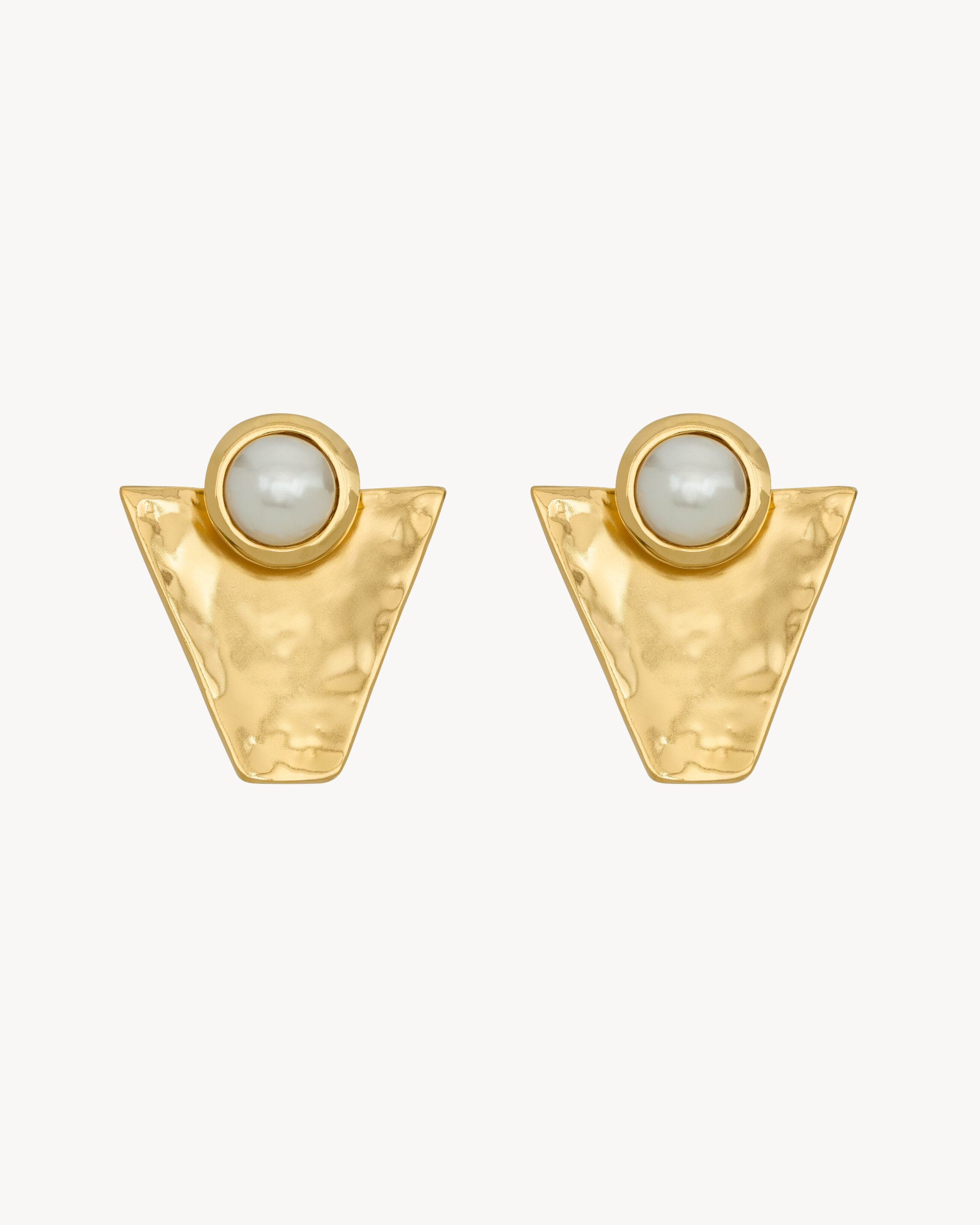 TEXTURED GEOMETRIC CABOCHON EARRINGS