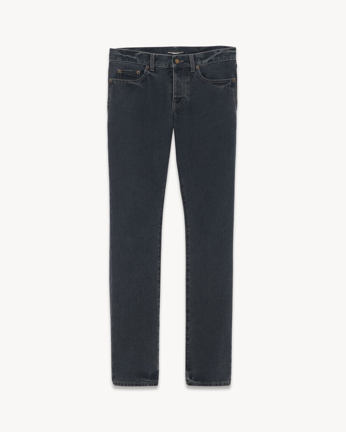 slim-fit jeans in dark blue black denim