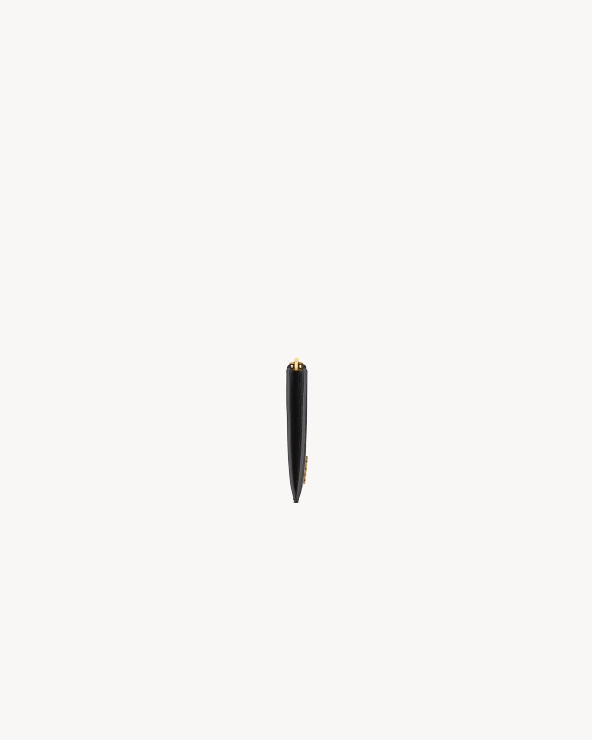 tiny cassandre fragments zip card case in grained leather