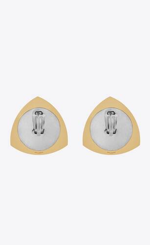 shield earrings in metal