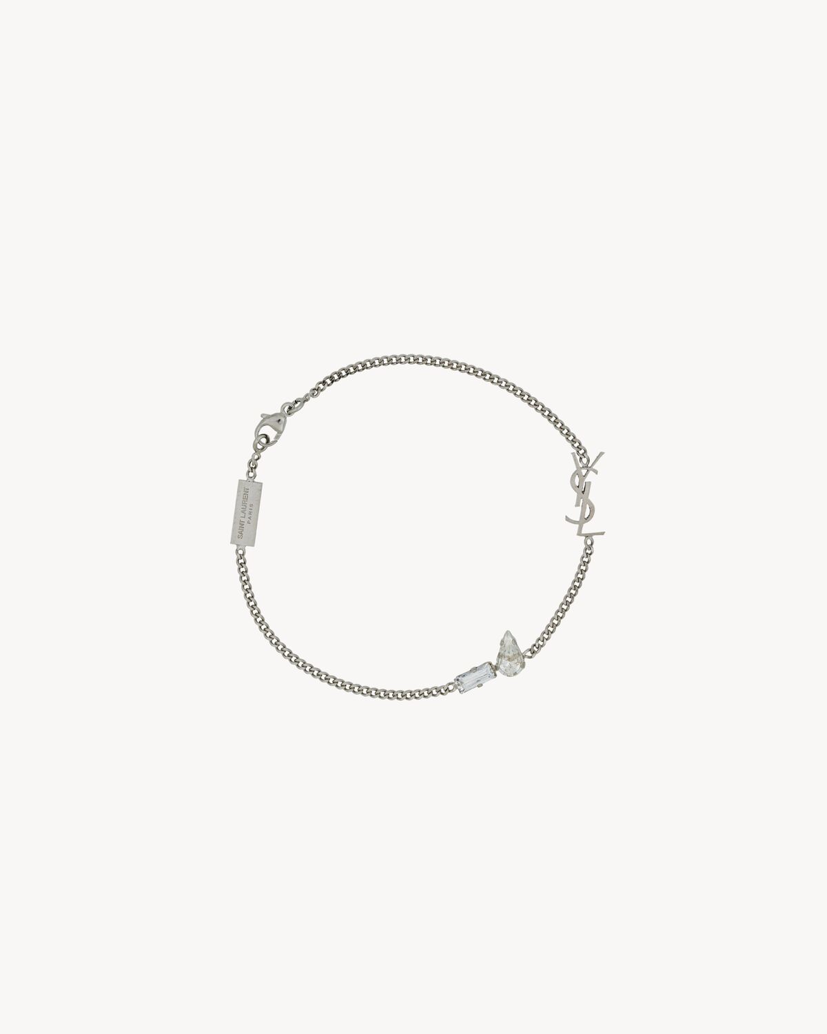 Bracciale con charm CASSANDRE in metallo e strass